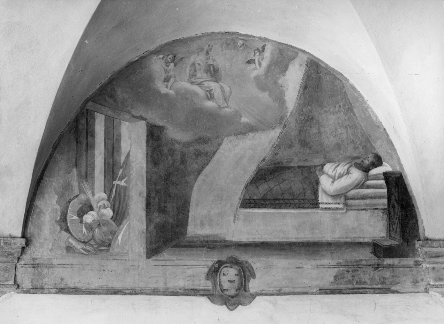 San Francesco d'Assisi sogna un palazzo adorno di vessilli militari - Poggibonsi, Siena